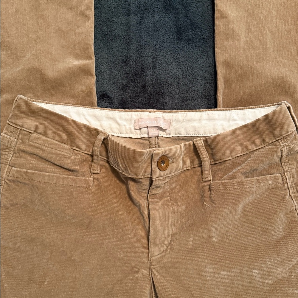 Banana Republic Tan Corduroy Pants size 26